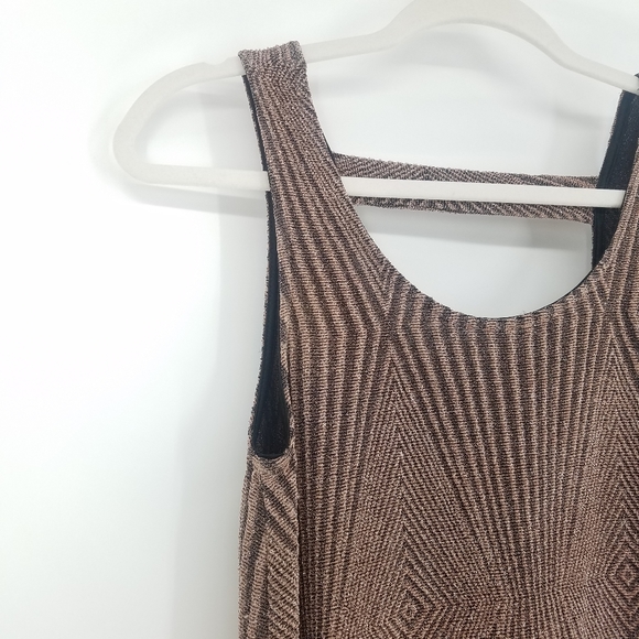 Everly Pink Black Shimmer Metallic Swing Dress - Picture 2 of 7